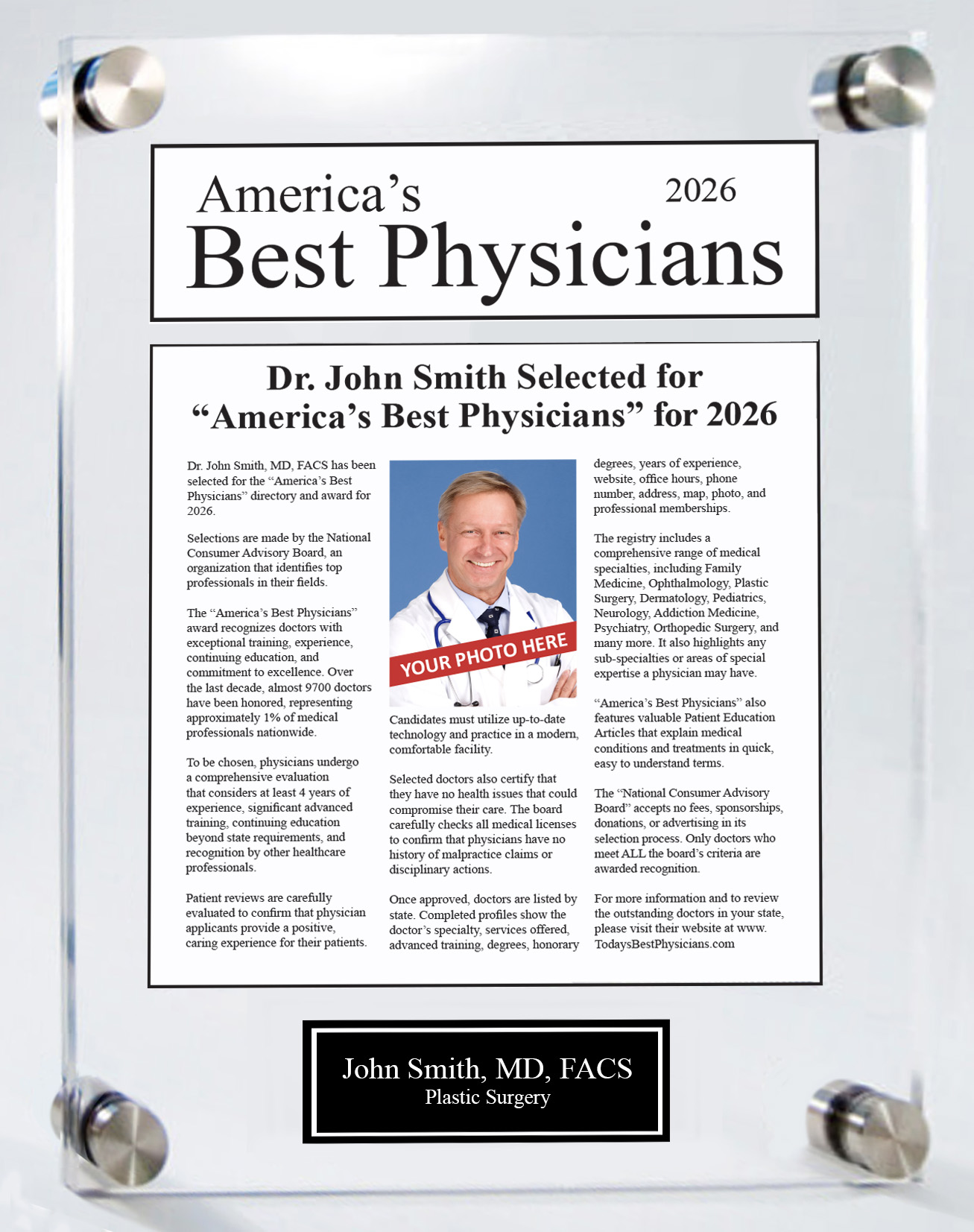 Doctor’s Photo With Impressive Write-up